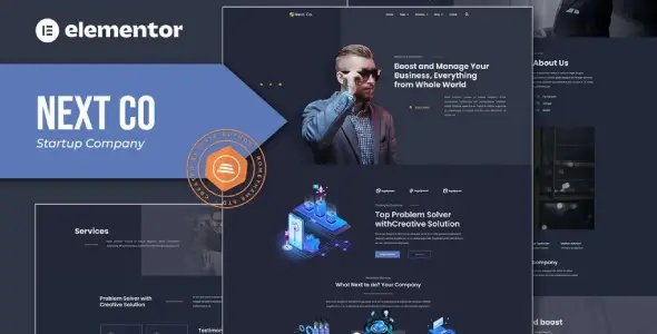 Next Co – Startup Company Elementor Template Kit