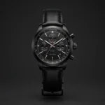 Fossil Chrono Black Leather Watch