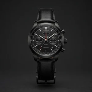 Fossil Chrono Black Leather Watch